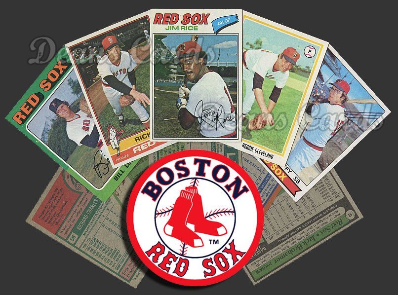 1975 Topps -79 Boston Red Sox 50 Card Team Starter Set / Lot